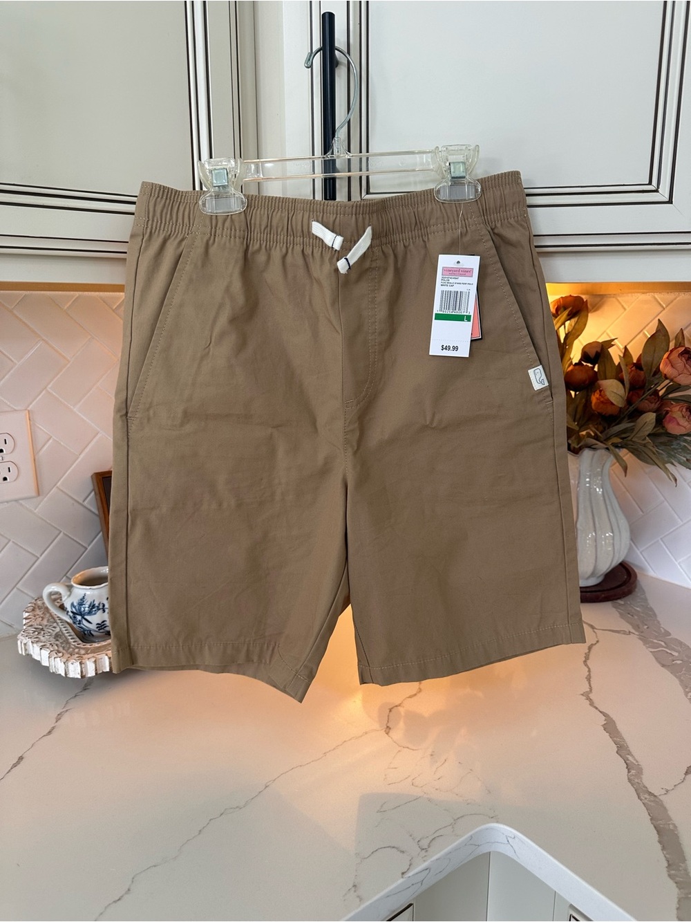 Vineyard Vines Men's Drawstring Hybrid Shorts - Taupe Brown